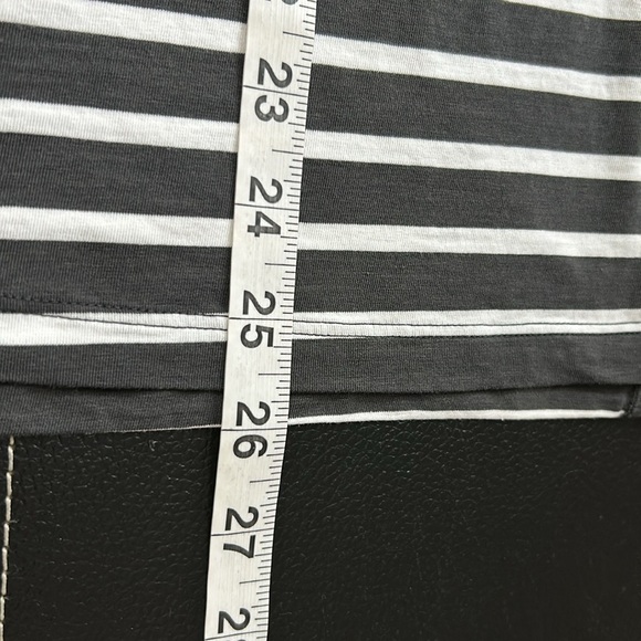 Lululemon All Yours Cotton T Shirt Yachtie Stripe Dark Gray White - Picture 6 of 7